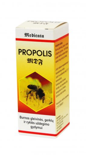 Bičių pikio tirpalas burnai ir gerklei Propolis MDF 300 mg/ml burnos gleivinės ar gerklų ir ryklės tirpalas, 30 ml | Mano Vaistinė