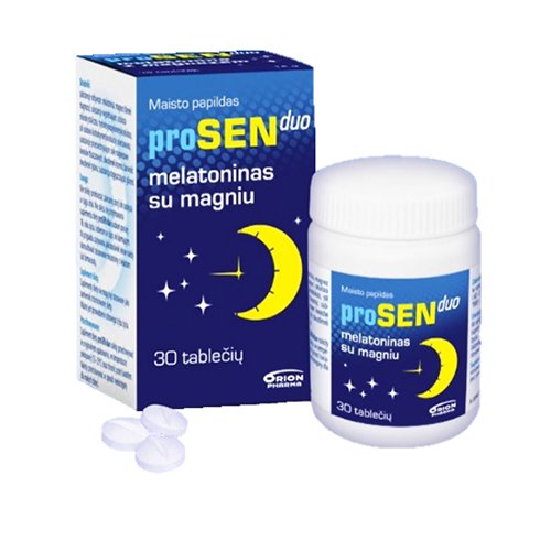 Maisto papildas su melatoninu ir magniu ProSen Duo su melatoninu ir magniu, tabletės N30 | Mano Vaistinė