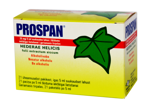 Vaistas nuo kosulio Prospan 35 mg / 5 ml geriamasis tirpalas, N21 | Mano Vaistinė