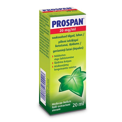 Vaistas nuo kosulio Prospan Herbal drops geriamieji lašai, 20 ml | Mano Vaistinė