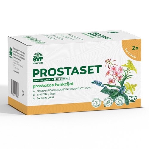 Arbatos ir vaistažolės šlapimo sistemai PROSTASET Herbal tea, N20 | Mano Vaistinė