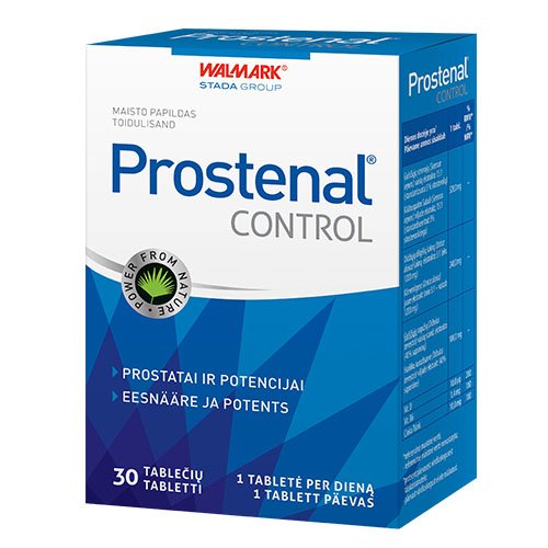 Specializuoti maisto papildai vyrams Prostatos funkcijai PROSTENAL CONTROL, 30 tab. | Mano Vaistinė