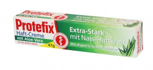 A tool for dentures Protefix denture fixation cream with aloe, 40 ml | Mano Vaistinė