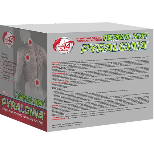 Šildanti medicinos priemonė Pyralgina Termo Hot pleistras, šildomasis, N1 | Mano Vaistinė