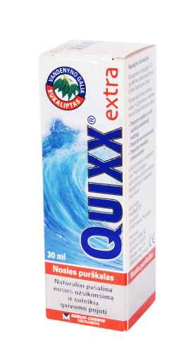 Preparatas nosiai Quixx Extra nosies purškalas, 30 ml | Mano Vaistinė