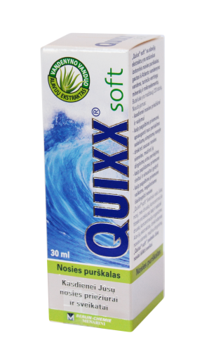 Preparatas nosiai Quixx Soft nosies purškalas, 30 ml | Mano Vaistinė