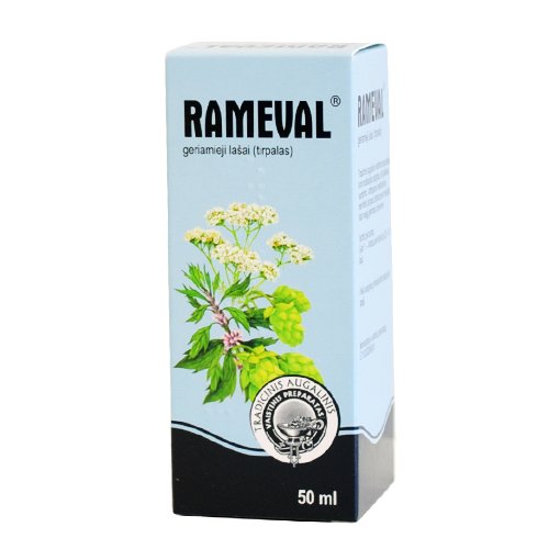 Preparatas nervinei įtampai Rameval geriamieji lašai, tirpalas, 50 ml | Mano Vaistinė