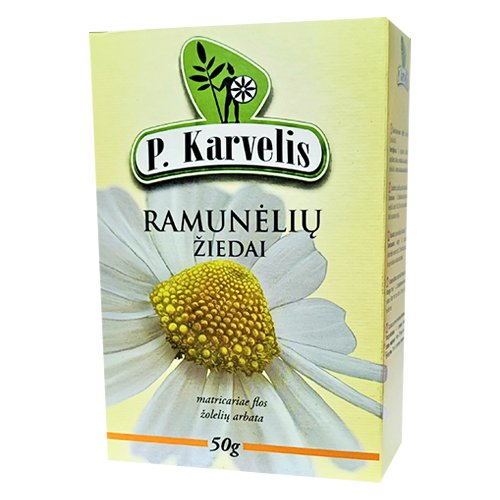 Arbatos ir vaistažolės  Ramunėlių žiedai DR. P. KARVELIS, 50 g | Mano Vaistinė