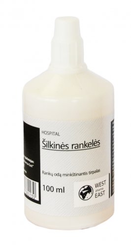 Rankų, nagų priežiūros priemonė Šilkinės rankelės, rankų odą minkštinantis tirpalas, 100 ml | Mano Vaistinė