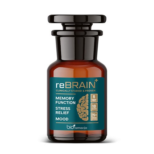 Nootropinis maisto papildas Smegenų veiklai REBRAIN+, 60 kaps. | Mano Vaistinė