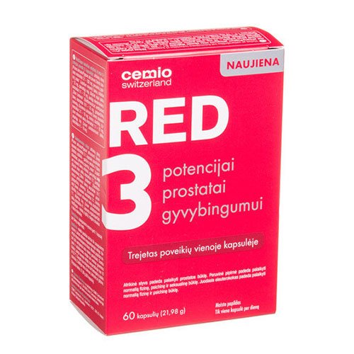 Cemio Red3 kapsulės N60 | Mano Vaistinė