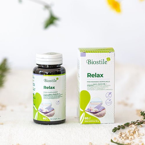 Biostile Relax kapsulės N60 | Mano Vaistinė