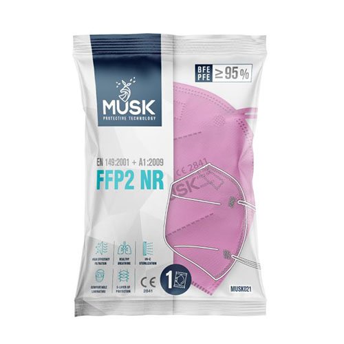 Respiratorius apsauginis MUSK, FFP2 (Lilac), 10vnt.