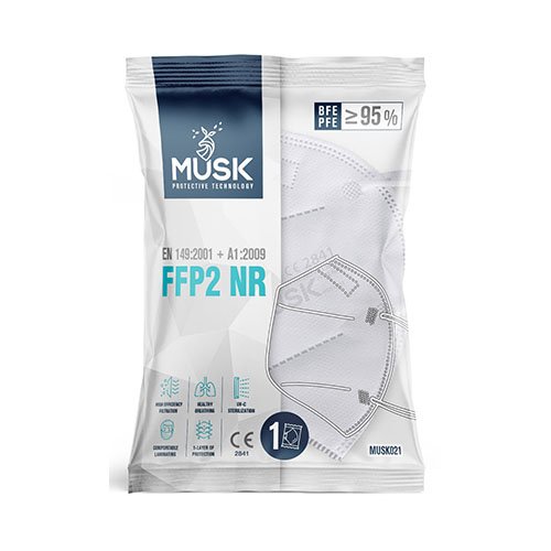 Respiratorius apsauginis MUSK, FFP2 (White), 10 vnt. | Mano Vaistinė