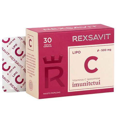 Liposominis vitaminas C 500 mg REXSAVIT LIPO, 30 kaps. | Mano Vaistinė