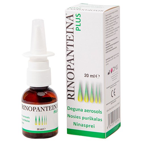 Medicinos priemonė nosies gleivinei Rinopanteina Plus nosies purškalas 20ml | Mano Vaistinė