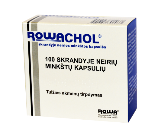 Vaistas tulžies ir kepenų ligoms gydyti Rowachol kapsulės, minkštosios, N100 | Mano Vaistinė