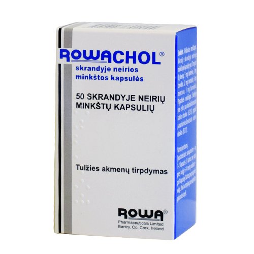 Vaistas tulžies ir kepenų ligoms gydyti Rowachol kapsulės, minkštosios, N50 | Mano Vaistinė
