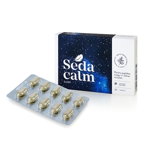 Food supplement for nervous system Sedacalm tablets, N20 | Mano Vaistinė