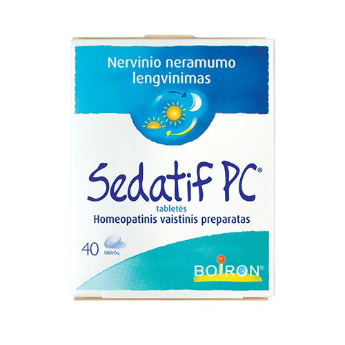 Homeopatinis vaistas nervų sistemai Sedatif PC tabletės nervų sistemai, N40 | Mano Vaistinė