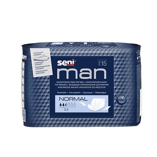 Medicinos prekės Seni MAN Normal urologiniai įklotai N15 | Mano Vaistinė