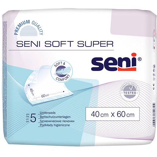 Higieniniai paklotai Seni Soft Super paklotai 40x60cm N5  | Mano Vaistinė