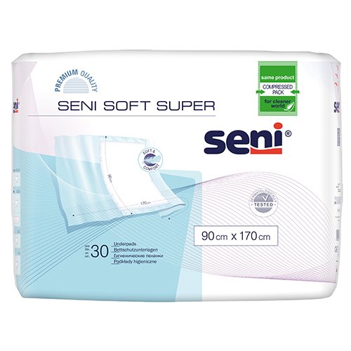 Medicinos prekės Paklotai SENI SOFT SUPER, 90x170cm, 30 vnt. | Mano Vaistinė