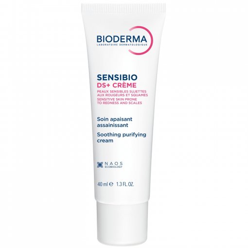 Kremas nuo odos pleiskanojimo, paraudimo Specifinė jautrios, pleiskanojančios ir paraudusios odos priežiūros priemonė BIODERMA SENSIBIO DS+, 40 ml | Mano Vaistinė