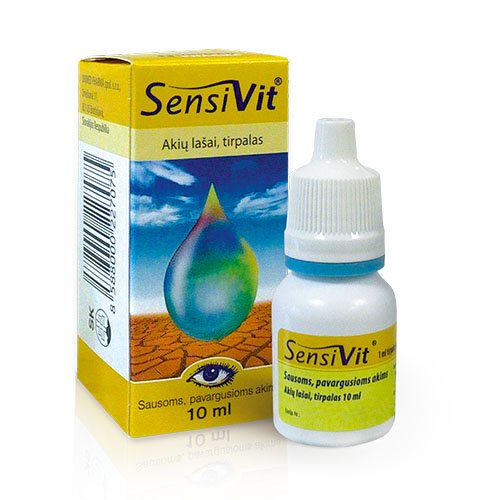 Preparatas akims Sensivit akių lašai pavargusioms ir sausoms akims, 10 ml | Mano Vaistinė