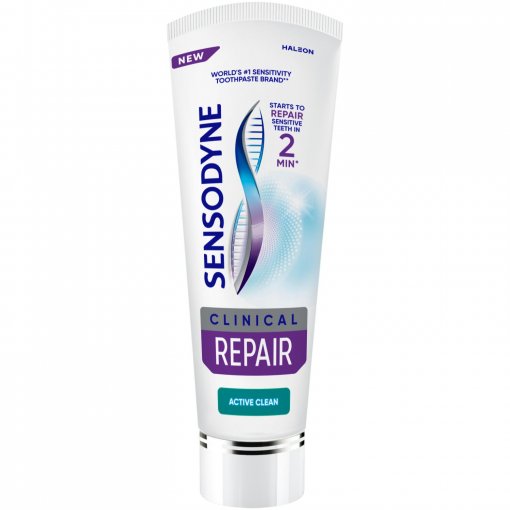 Su fluoru Dantų pasta SENSODYNE CLINICAL REPAIR ACTIVE CLEAN, 75 ml  | Mano Vaistinė