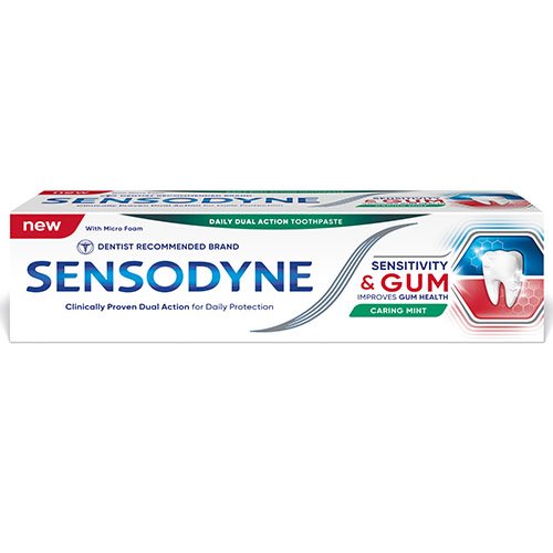 Mažina dantų jautrumą ir gerina dantenų sveikatą Jautriems dantims SENSODYNE SENSITIVITY & GUM, 75ml | Mano Vaistinė