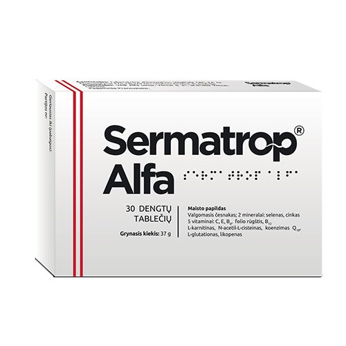 Sermatrop Alfa dengtos tabletės N30 | Mano Vaistinė