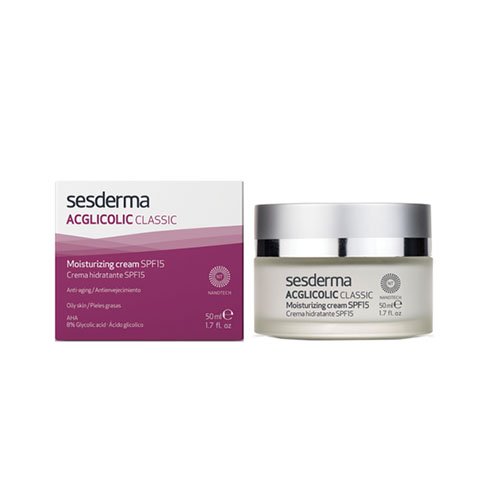 Drėkinamasis kremas SESDERMA, ACGLICOLIC CLASSIC, SPF15, 50ml | Mano Vaistinė