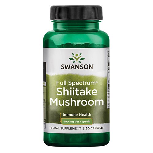 Maisto papildas imunitetui Swanson Shiitake 500 mg. N60 | Mano Vaistinė