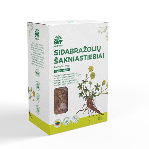 Arbatos ir vaistažolės nuo viduriavimo Sidabražolių šakniastiebiai, žolelių arbata, 50 g (AC) | Mano Vaistinė