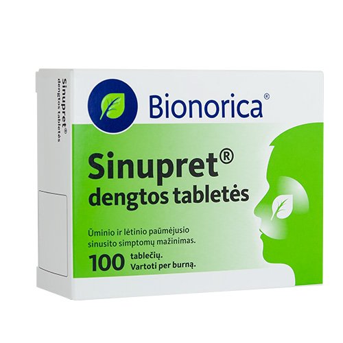 Kvėpavimo takams skirtas vaistas Sinupret dengtos tabletės, N100 | Mano Vaistinė