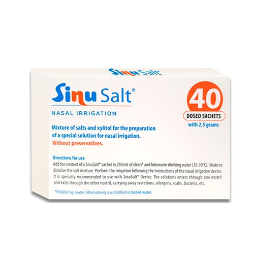 Medicinos prekės SinuSalt druska palaikymui N40 | Mano Vaistinė