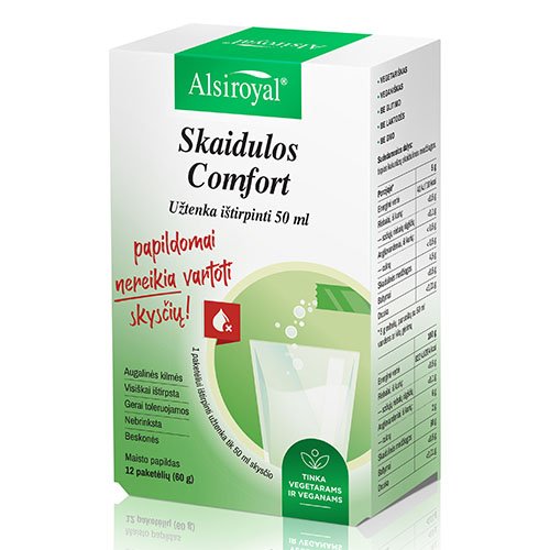 Alsiroyal Skaidulos tirpios granulės Comfort N12 | Mano Vaistinė