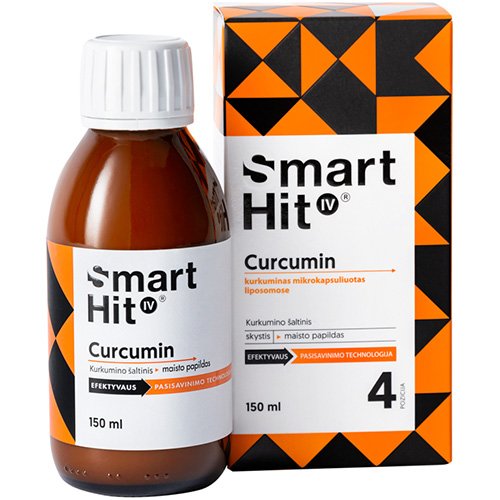 Maisto papildas SmartHit IV Curcumin skystis, 150 ml | Mano Vaistinė