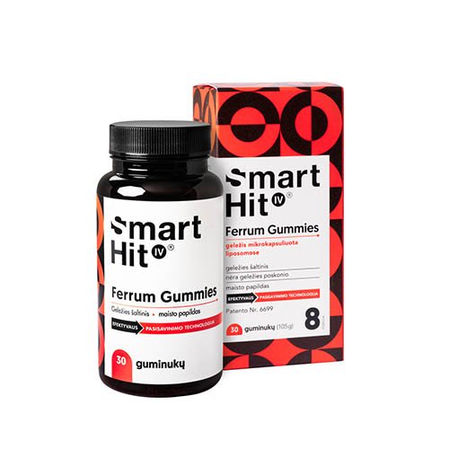 SmartHit IV Ferrum guminukai N30 | Mano Vaistinė