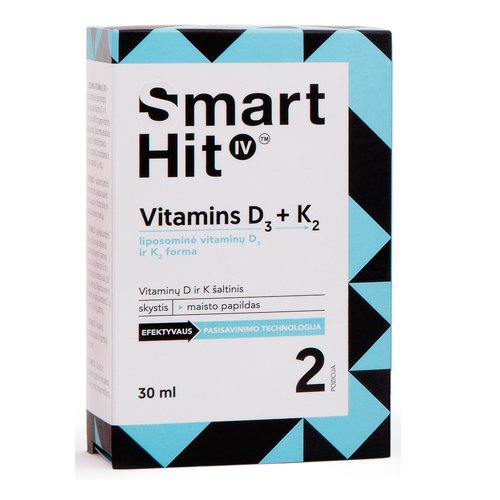 Maisto papildas SmartHit IV Vitamin D3+K2, 30 ml | Mano Vaistinė