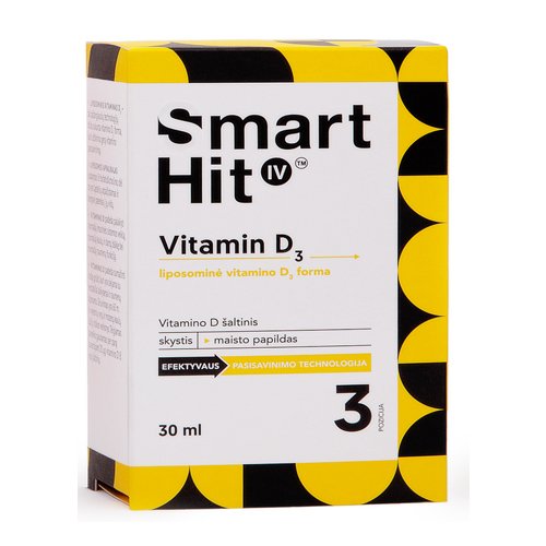 Vitamino D preparatas SmartHit IV Vitamin D3 skystis, 30 ml | Mano Vaistinė