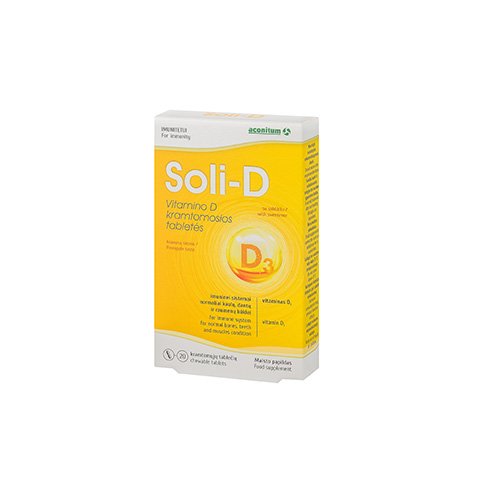 Vitamino D maisto papildas Soli-D N20 | Mano Vaistinė