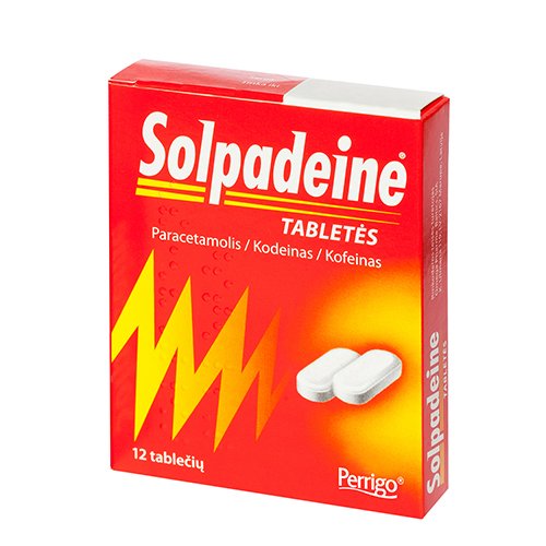Skausmą, karščiavimą mažinantis vaistas Solpadeine tabletės, N12 | Mano Vaistinė