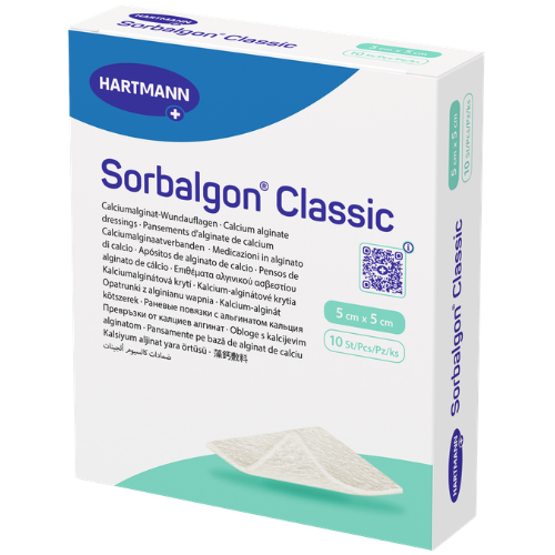 Juostelė, tvarstis žaizdoms Kalcio alginato tvarstis SORBALGON CLASSIC 5x5 cm 10vnt. | Mano Vaistinė Juostelė, tvarstis žaizdoms Kalcio alginato tvarstis SORBALGON CLASSIC 5x5 cm 10vnt. | Mano Vaistinė