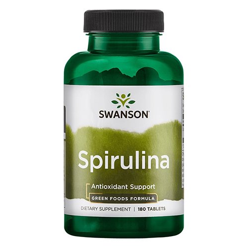 Maisto papildas imunitetui ir sveikatai palaikyti Swanson Spirulina tabletės, 500mg, N180 | Mano Vaistinė