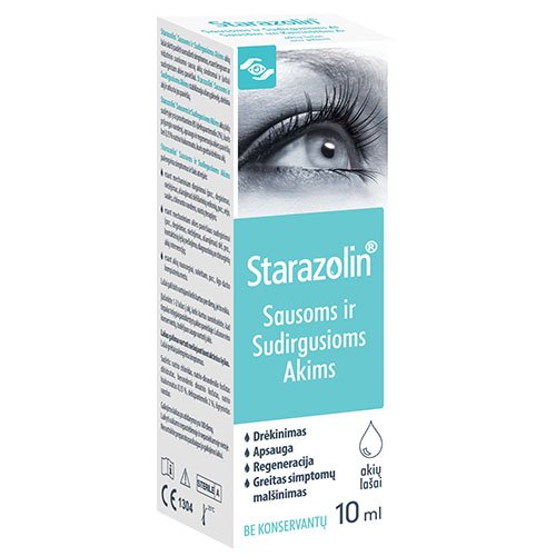 Starazolin Sausoms ir Sudirgusioms akims akių lašai 10ml N1 | Mano Vaistinė