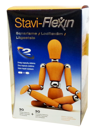Maisto papildas sąnariams Stavi Flexin kapsulės, N60 | Mano Vaistinė