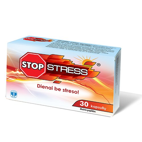 Maisto papildas nuo streso su valerijono šaknimi Stop Stress kapsulės N30 | Mano Vaistinė