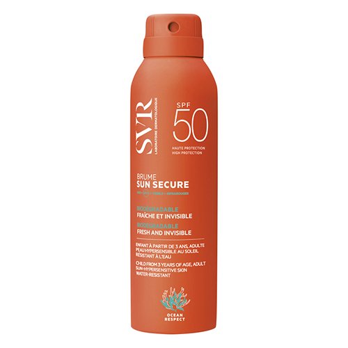 Apsauga nuo saulės SVR SUN SECURE BRUME SPF50+ purškiama dulksna veidui ir kūnui, 200 ml | Mano Vaistinė